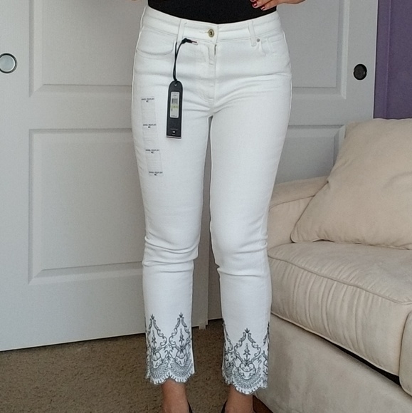 tommy embroidered jeans